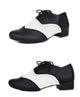 Black & White Leather Modern Dance Shoes