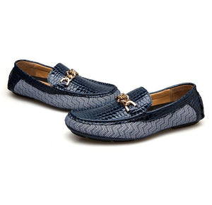 Leather Latin Dance Loafer (Navy)
